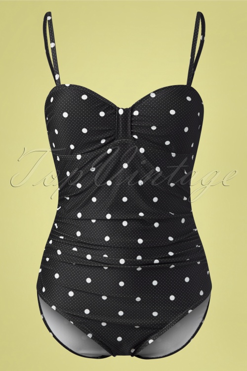 Vive Maria - 50s Mia Maria Dots Swimsuit in Black 2