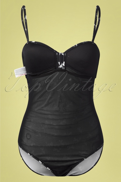 Vive Maria - 50s Pick the Cherry Swimsuit in Black 4