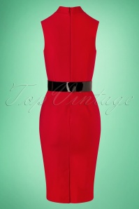 Glamour Bunny - The Sandra Pencil Dress in Lipstick Red 7
