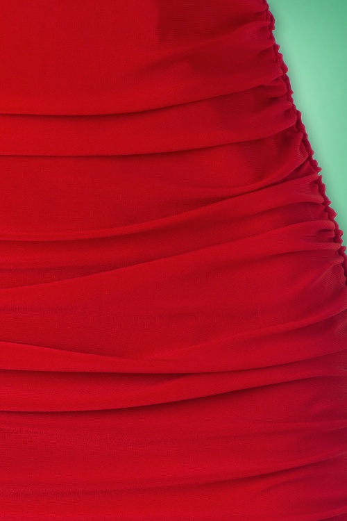 Glamour Bunny - De Marilyn pencil jurk in lippenstift rood 6