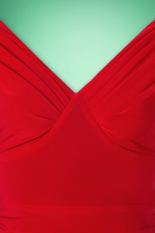 Glamour Bunny - De Marilyn pencil jurk in lippenstift rood 5