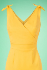 Glamour Bunny - De Harper pencil jurk in zonnig geel 5