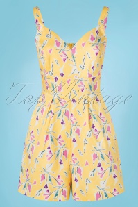 Glamour Bunny - The Cindy Playsuit with Overskirt in Sunny Yellow 5