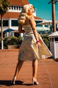 Glamour Bunny - The Cindy Playsuit with Overskirt in Sunny Yellow 3