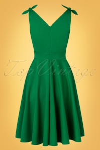 Glamour Bunny - The Harper Swing Dress in Emerald Green 8