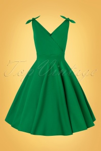 Glamour Bunny - The Harper Swing Dress in Emerald Green 5