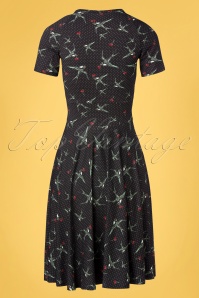 Blutsgeschwister - 50s Zaubertal Heritage Dress in Pretty Fly Black 2