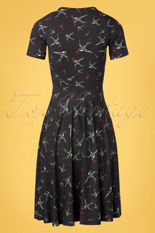 Blutsgeschwister - 50s Zaubertal Heritage Dress in Pretty Fly Black 2