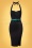 Glamour Bunny 41610 Dress Pencil Black Belt Turq 20220330 603W