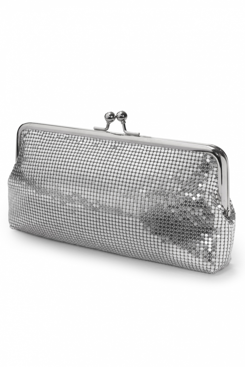 60s Metal Clutch Silver