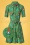 60s Garden Gnome Button Down Dress in Green