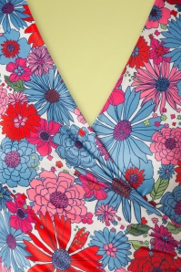 Vintage Chic for Topvintage - Layla Floral Cross Over Swing Dress Années 50 en Multi 4
