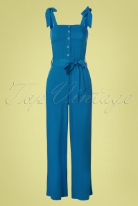 Who's That Girl - 60s Mina Jumpsuit in Mer