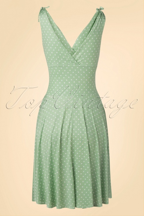 Vintage Chic for Topvintage - Verjaardagscollectie ~ Grecian Dots jurk in mint 2