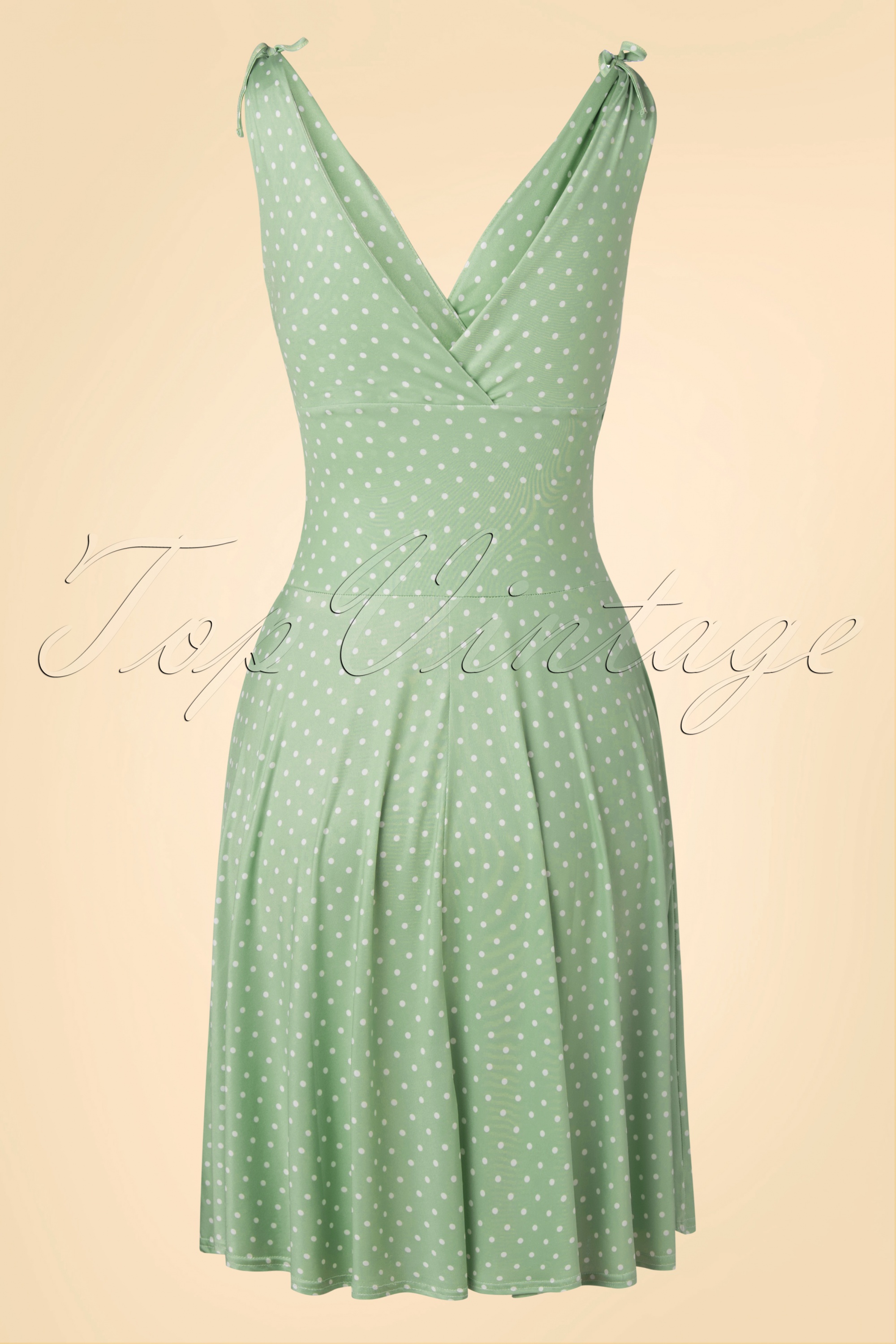 Vintage Chic for Topvintage - Verjaardagscollectie ~ Grecian Dots jurk in mint 2