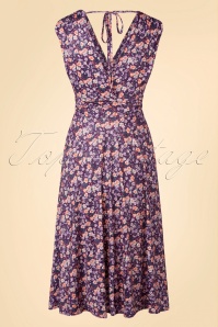 Vintage Chic for Topvintage - Collection Anniversaire ~ Jane Ditsy Swing Dress Années 50 en Violet 2