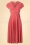 Birthday Collection ~ 50s Layla Cross Over Swing Dress in Coral