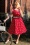 Topvintage Boutique 40501 Adriana Swing Dress Cats Red 20220329 030i