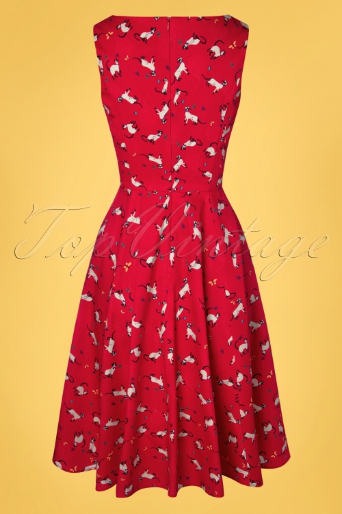 Topvintage Boutique Collection - TopVintage exklusiv ~ Adriana Cats Swing Kleid in Rot 4
