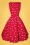 Topvintage Boutique 40501 Adriana Swing Dress Cats Red 220211 021W