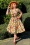 Exclusivité TopVintage ~ Olivia Floral Short Sleeves Swing Dress Années 50 en Jaune