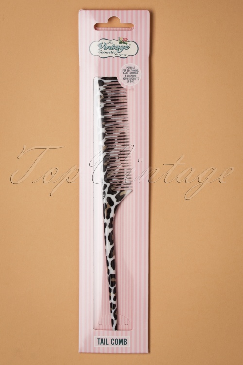 The Vintage Cosmetic Company - Wickedly Wild Tail Comb in Leopard 2