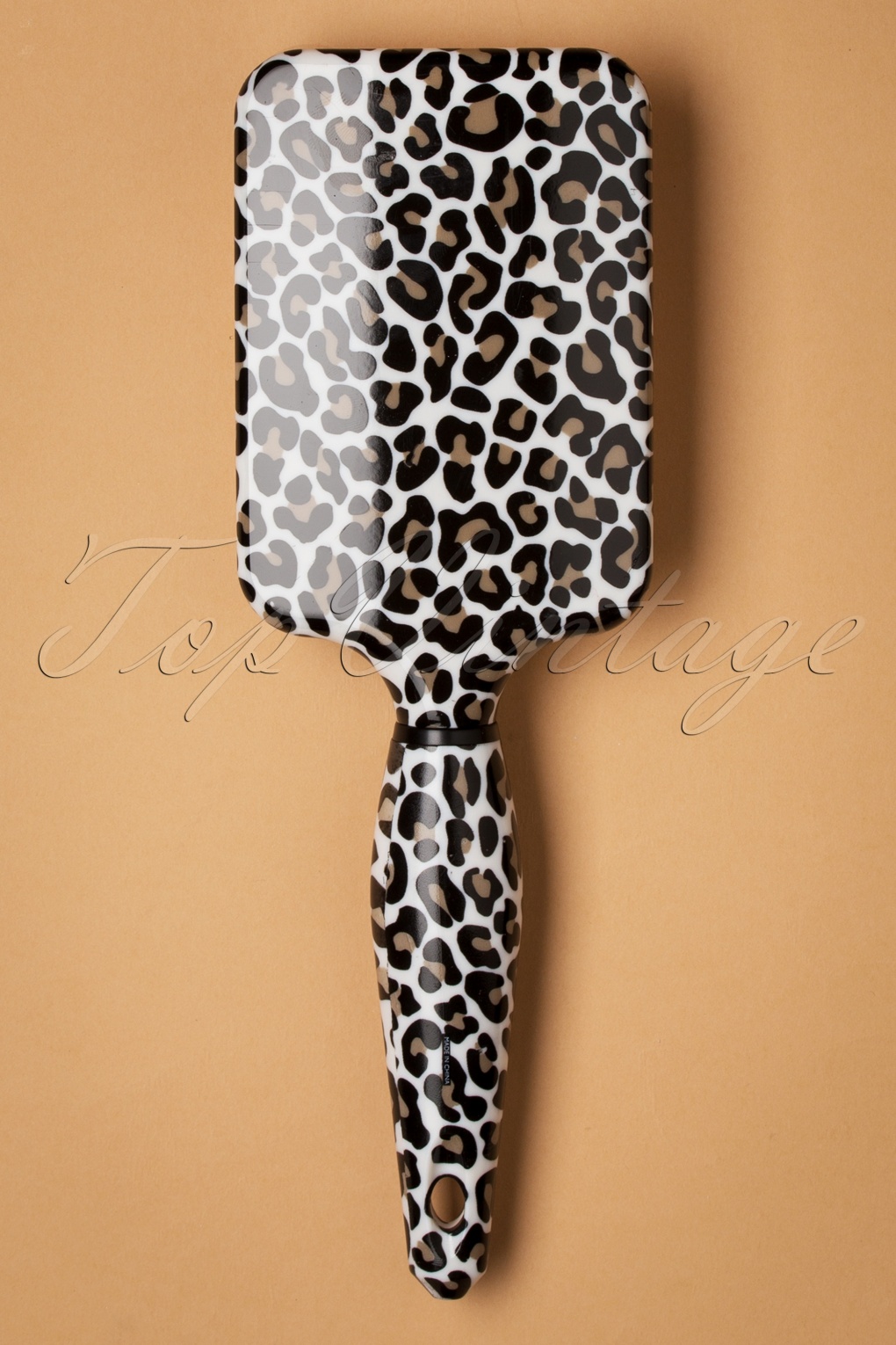 The Vintage Cosmetic Company Rectangular Paddle Hair Brush in Leopard
