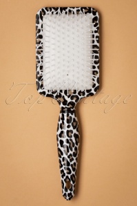 The Vintage Cosmetic Company - Rechteckige Paddle Haarbürste in Leopard