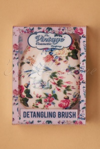 The Vintage Cosmetic Company - Detangling Floral Brush in Ivory 3