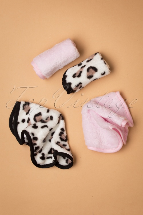 The Vintage Cosmetic Company - Week Pack Make-Up Removing Cloths in Leopard 2