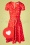 Vintage Chic 41413 Dress Red Hearts White 220405 501Z
