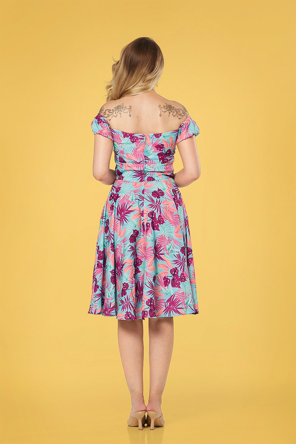 Timeless - Misty Leaf swingjurk in blauw 3