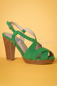 Lulu Hun - 70s Orsola High Heeled Sandals in Green 2