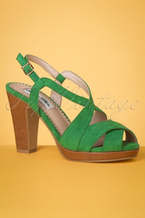 Lulu Hun - Orsola High Heeled Sandals Années 70 en Vert 2