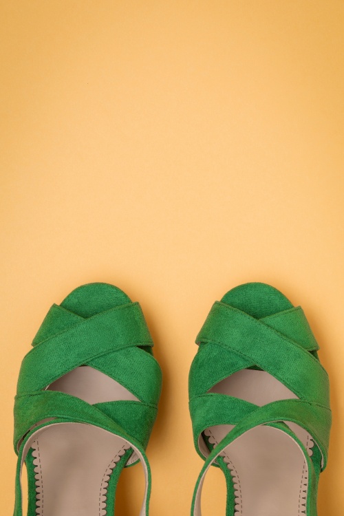 Lulu Hun - Orsola Sandaletten mit hohem Absatz in Grün 3