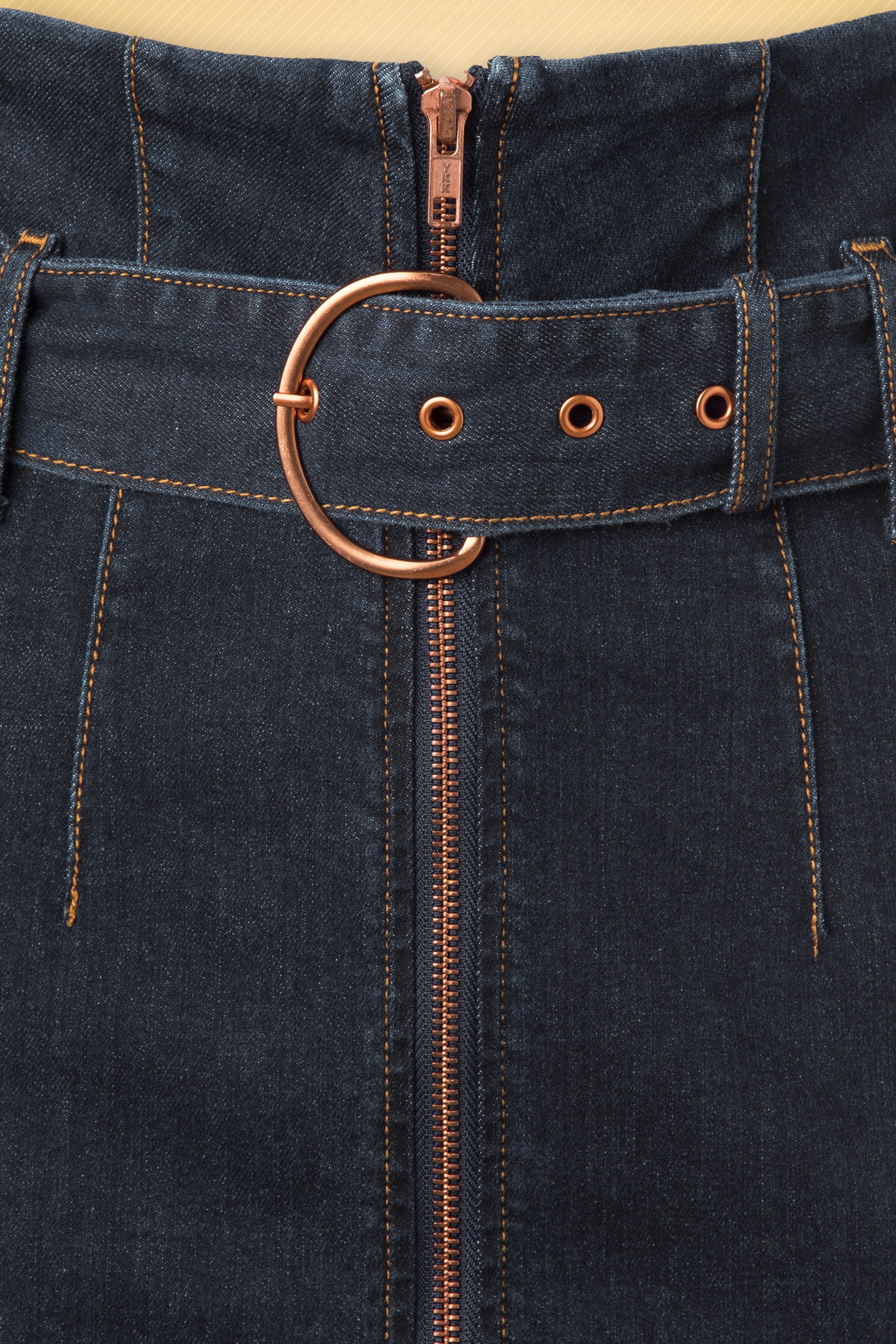 Rock-a-Booty - Sadie denim pencilrok in blauw 4