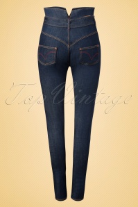 Rock-a-Booty - Babe Skinny Jeans in Jeansblau 4