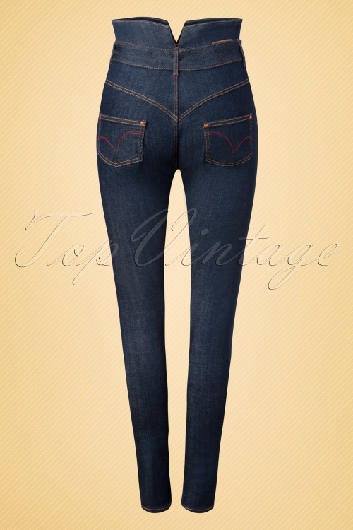 Rock-a-Booty - Babe skinny jeans in denimblauw 4