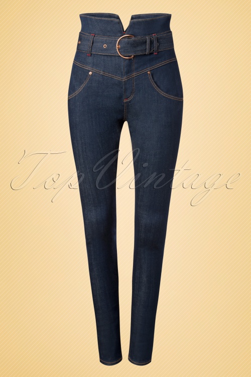 Rock-a-Booty - Babe skinny jeans in denimblauw 3