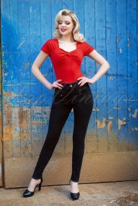 Rock-a-Booty - 50s Doris Skinny Jeans in Black