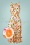 Aurorah Orange Floral Swing Dress Années 50 en Crème Pêche