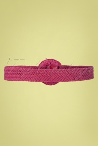 Collectif Clothing - 60s Annie Belt in Magenta Pink 2