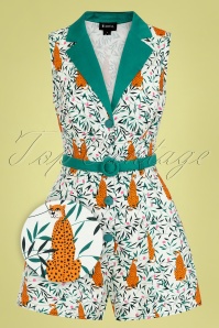 Bright and Beautiful - Lucy tropische luipaard playsuit in multi 2