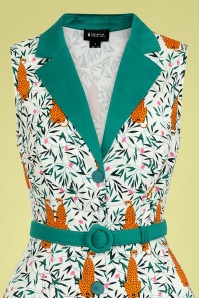 Bright and Beautiful - Lucy tropische luipaard playsuit in multi 3
