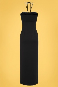 Collectif Clothing - Angelina Maxi Dress Années 50 en Noir 3
