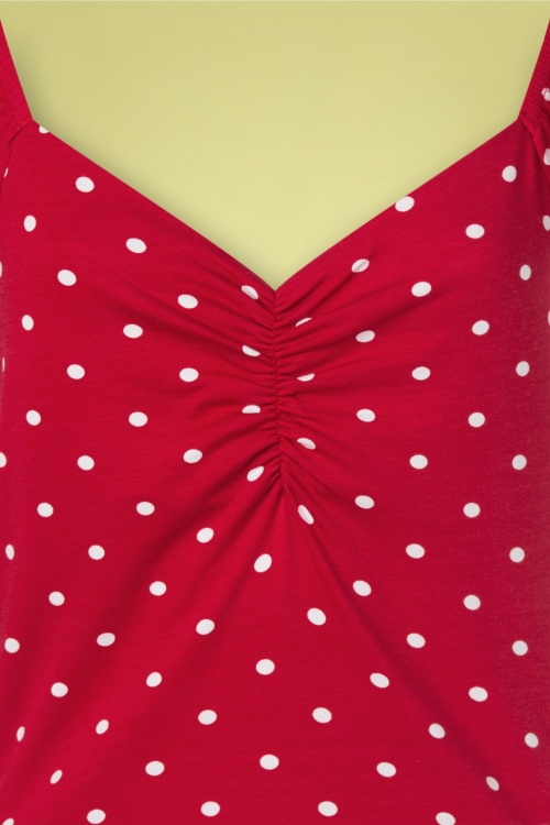 Queen Kerosin 40557 Damen Melon Dotted Shirt Red 20220411 608W