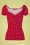 50s Melon Dotted T-Shirt in Red