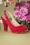 50s June Grasp The Thorn Pumps in Red Rose