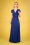 Rinda Maxi Dress Années 50 en Bleu Roi