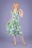 Jane Tropical Swing Dress Années 50 en Bleu Clair